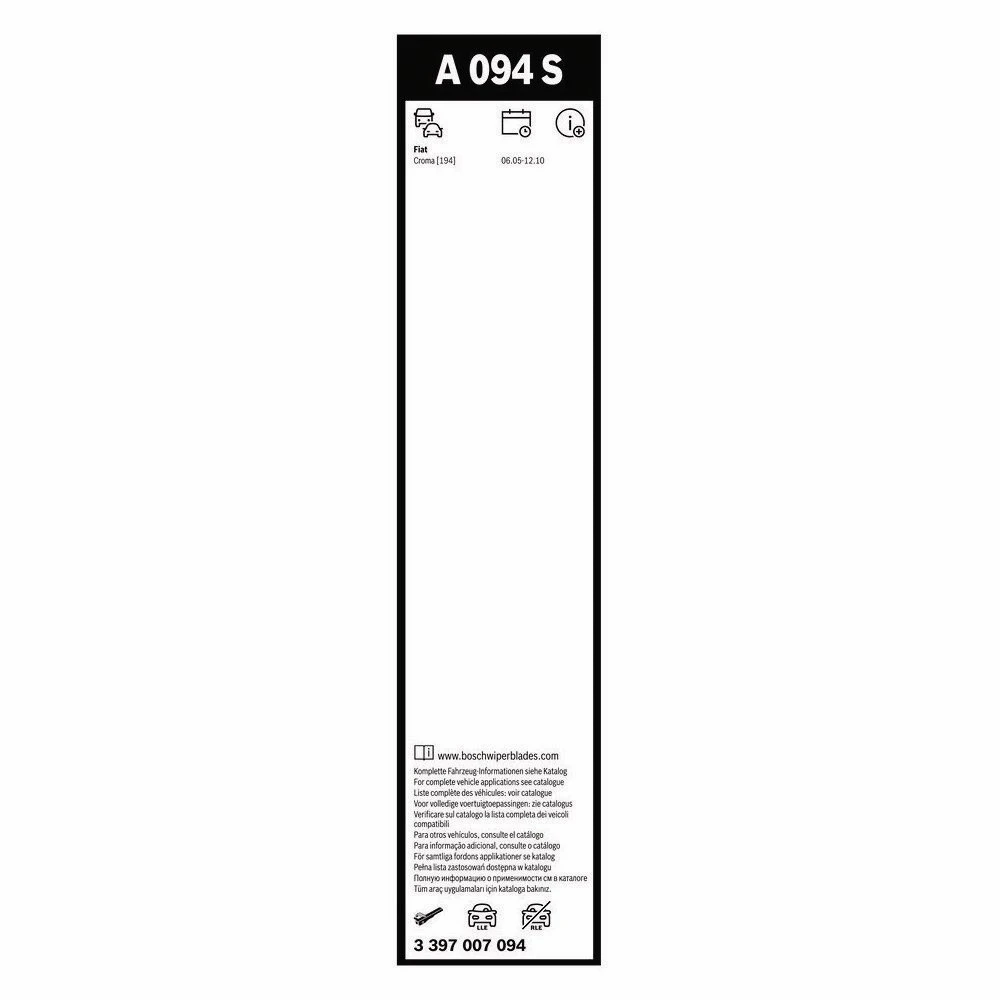 Komplet przednich wycieraczek BOSCH AeroTwin 625 & 425 mm do Fiat Croma 2005-2011