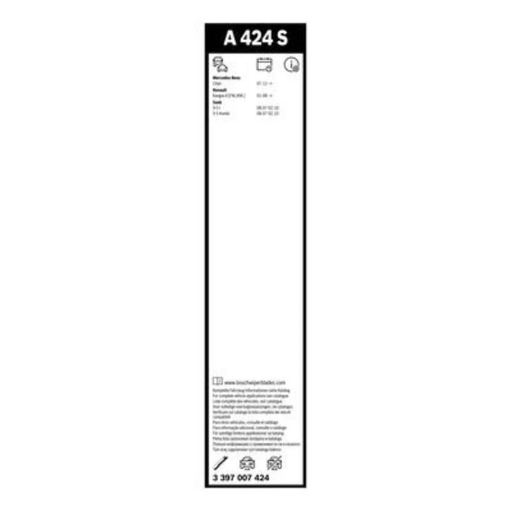 Front wiper blade set BOSCH AeroTwin 600 & 550 mm for SAAB 9-5 2007-2010