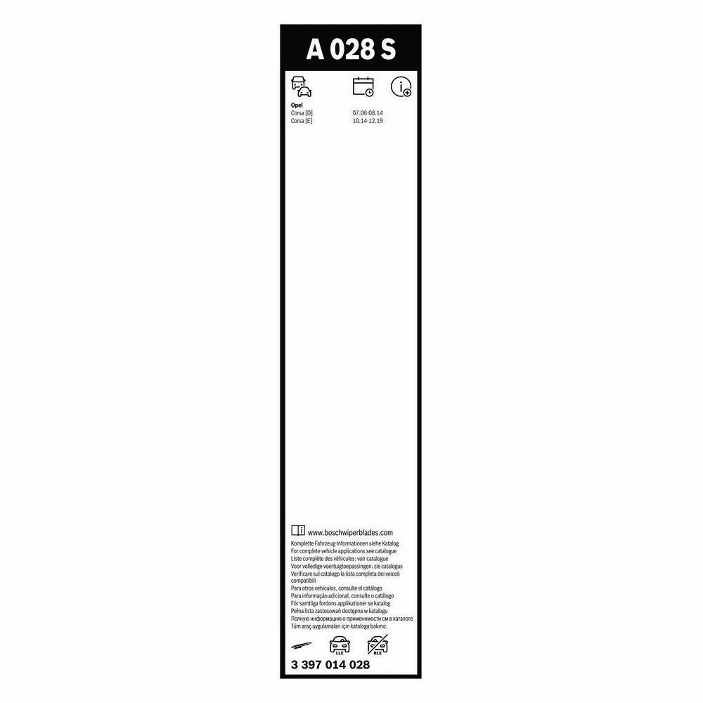 Komplet przednich wycieraczek BOSCH AeroTwin 650 & 400 mm do Opel Corsa D 2006-2015