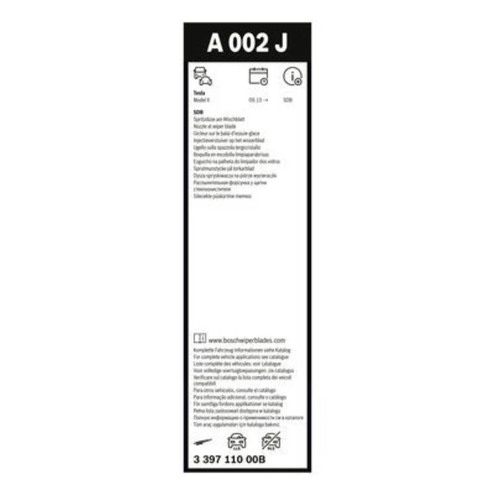 Komplet przednich wycieraczek BOSCH AeroTwin 700 & 450 mm do Tesla Model X 2014-2020