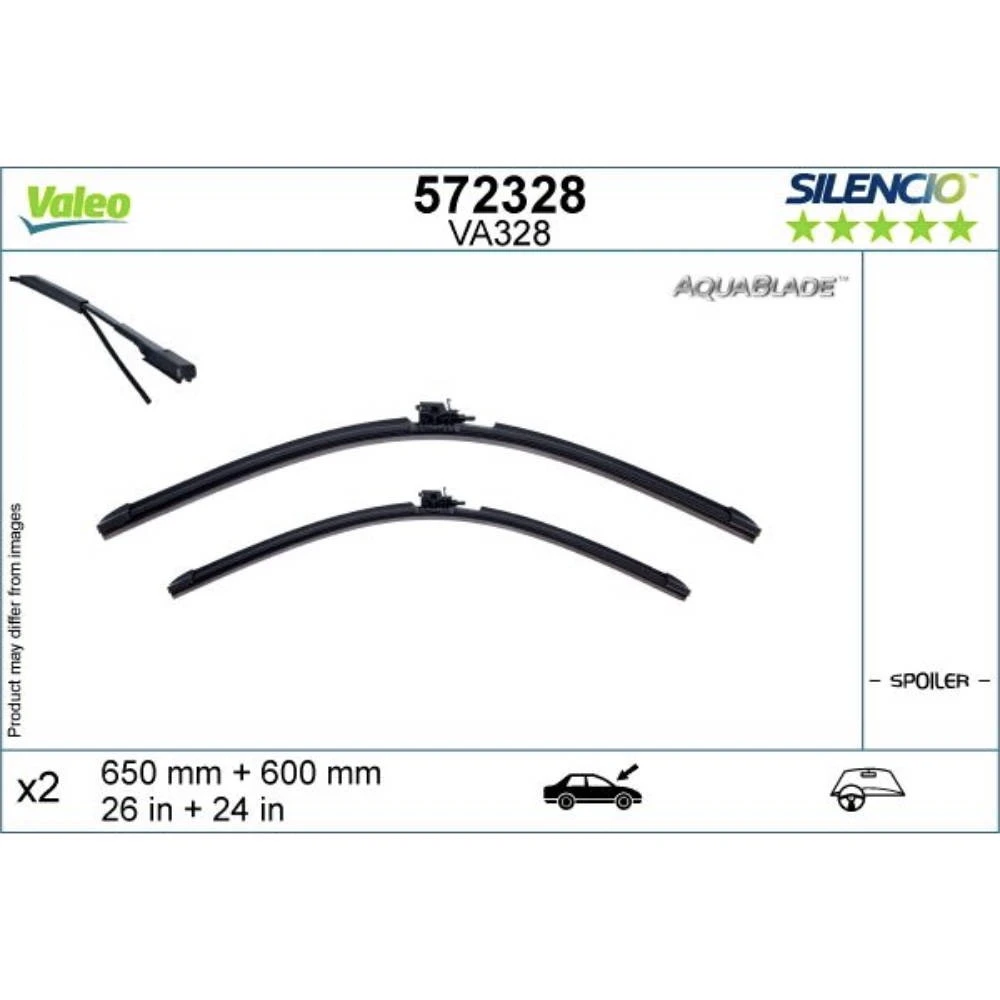 Комплект передних дворников Valeo Aqua Blade 650 & 600 мм для Mercedes Sprinter 2018-2026