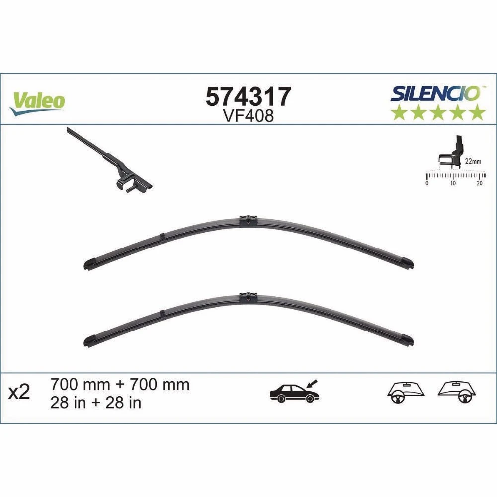 Wycieraczki Valeo Silencio Flat do Ford Galaxy