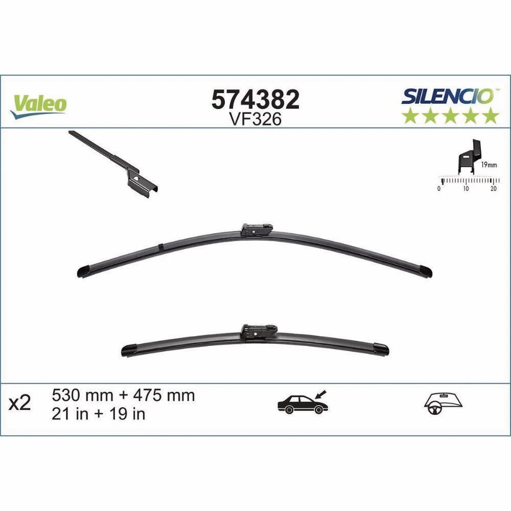 Wycieraczki Valeo Silencio Flat do SEAT Ibiza