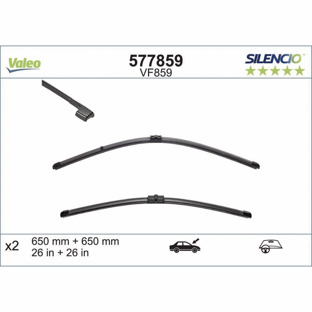 Wycieraczki Valeo Silencio Flat do Porsche Cayenne