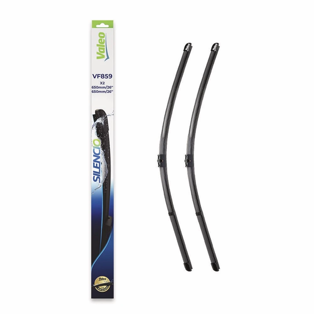 Komplet przednich wycieraczek Valeo Silencio Flat 650 & 650 mm do Porsche Cayenne 1 2007-2010