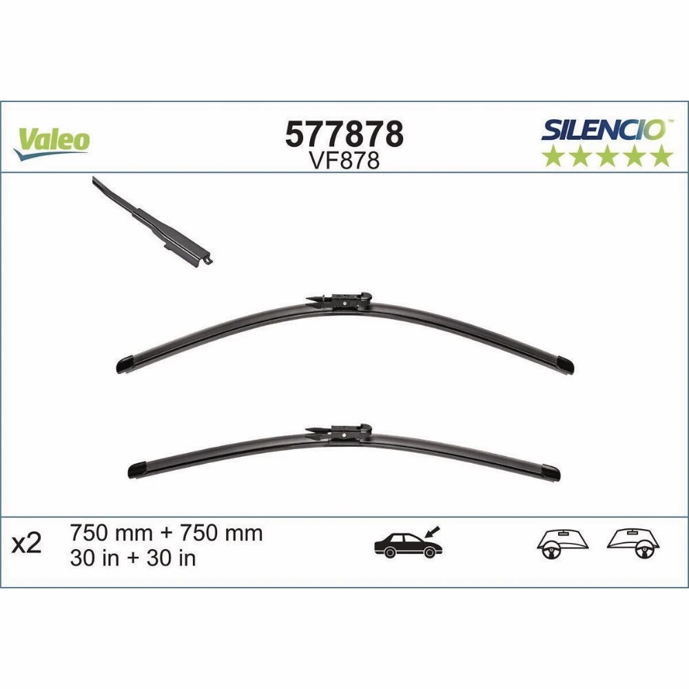 Wycieraczki Valeo Silencio Flat do Ford Transit Connect