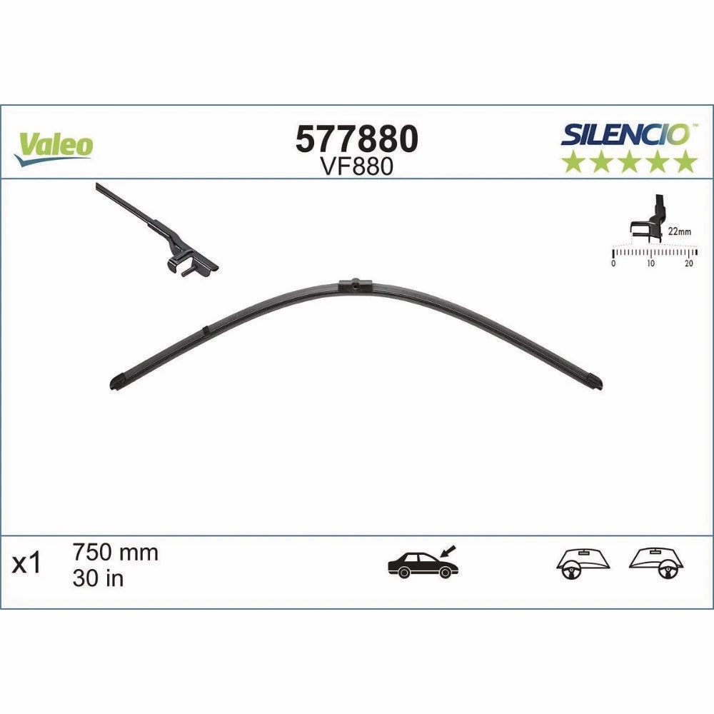 Wycieraczki Valeo Silencio Flat do Audi A2