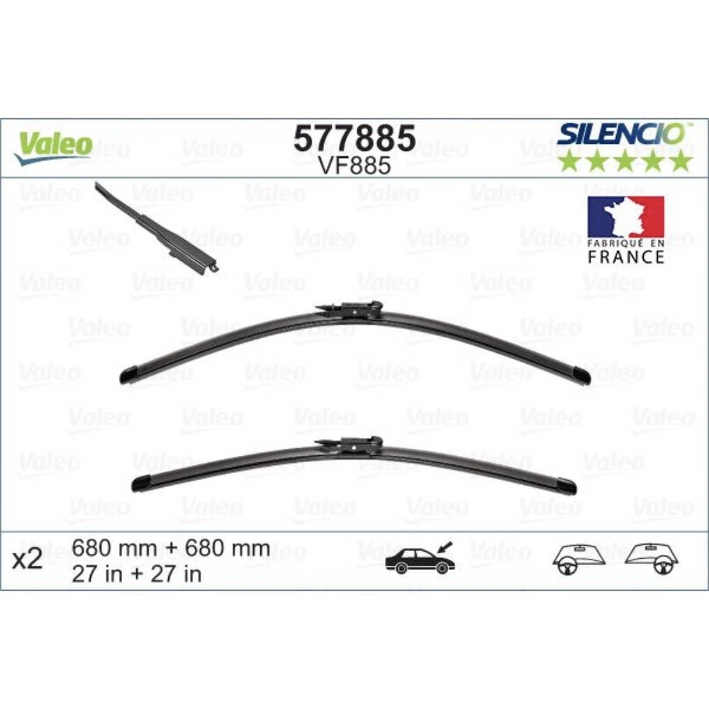 Wycieraczki Valeo Silencio Flat do Ford Mondeo