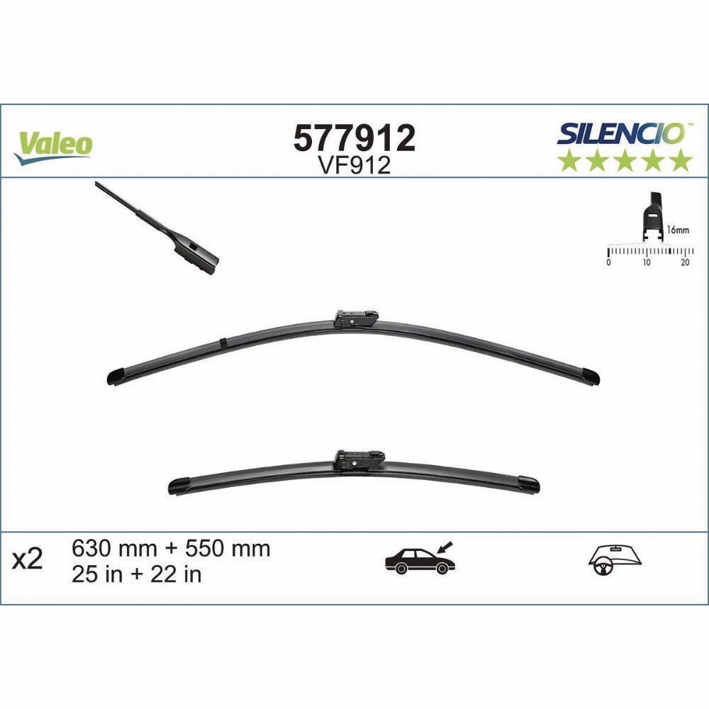 Wycieraczki Valeo Silencio Flat do Audi A6