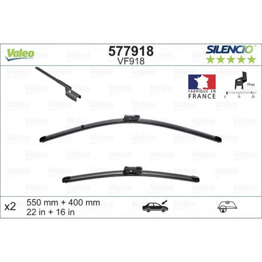 Wycieraczki Valeo Silencio Flat do Ford EcoSport