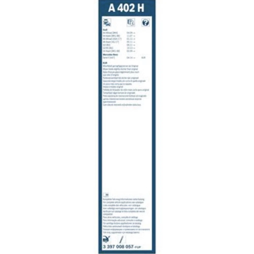 Rear wiper blade BOSCH Rear 400 mm for Audi A4 Allroad 2009-2016