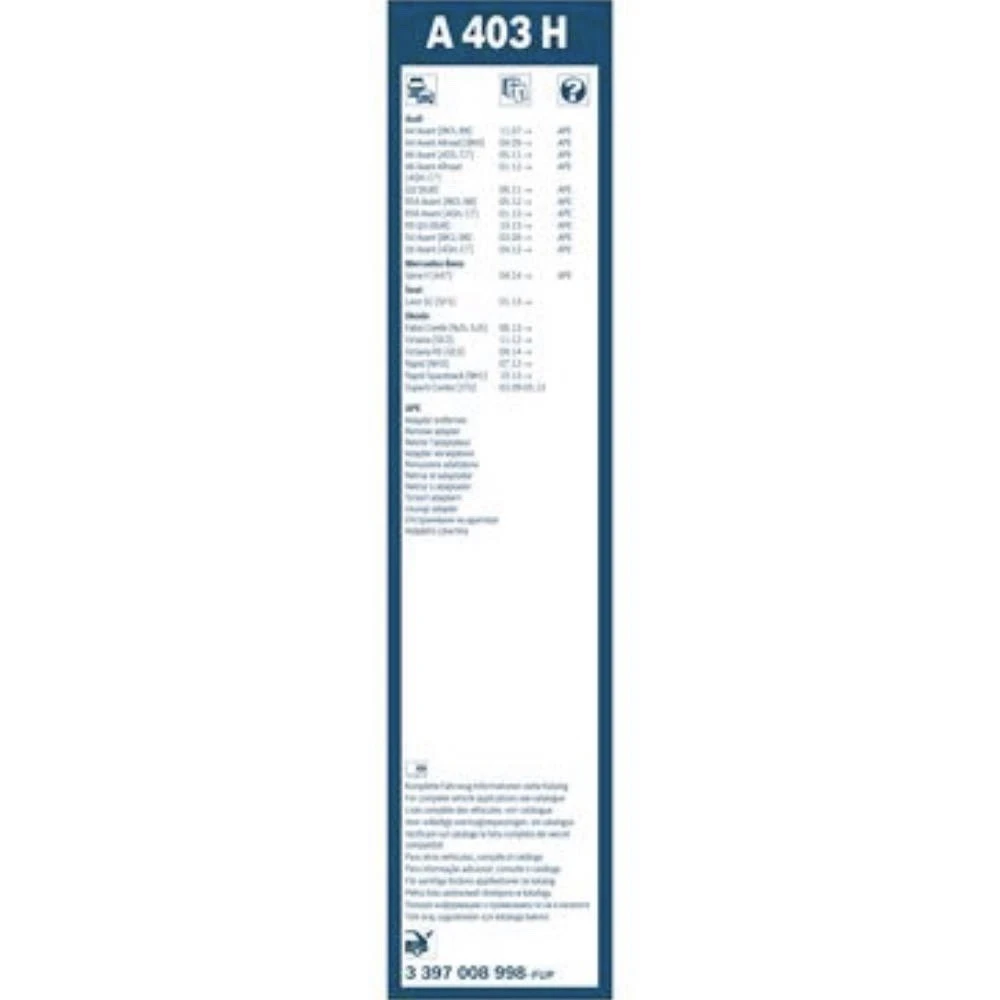 Tylna wycieraczka BOSCH Rear 400 mm do Skoda Fabia 2 Combi 2013-2014