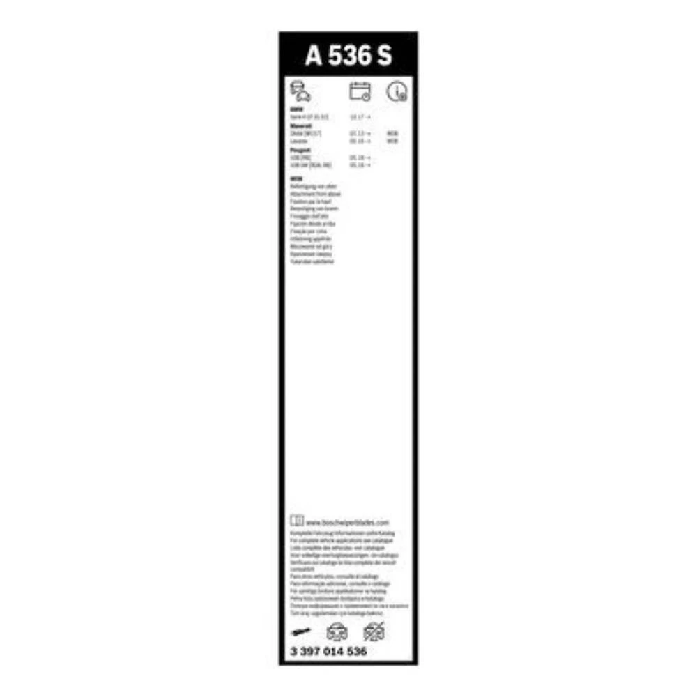 Front wiper blade set BOSCH AeroTwin 650 & 450 mm for Rolls-Royce Cullinan 2018-2019