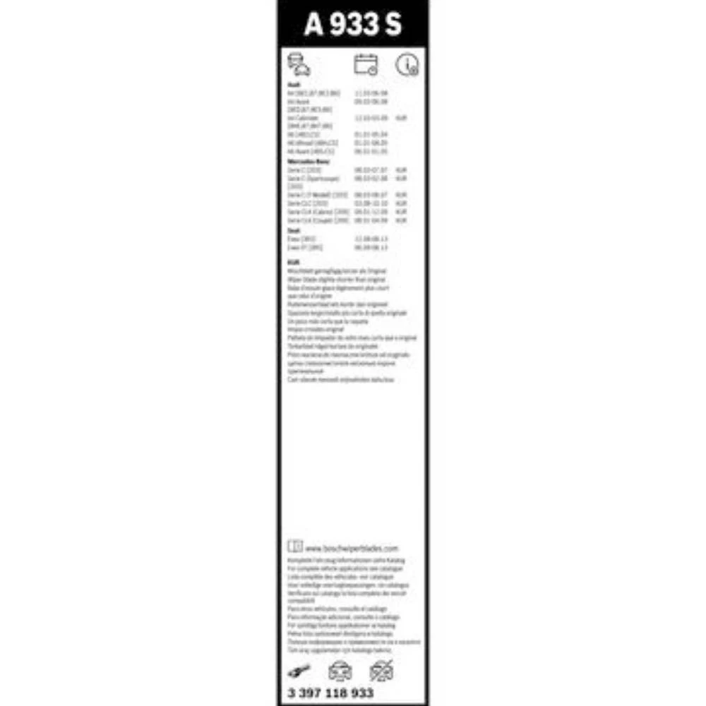 Komplet przednich wycieraczek BOSCH AeroTwin 550 & 550 mm do Audi A4 Avant 2003-2008