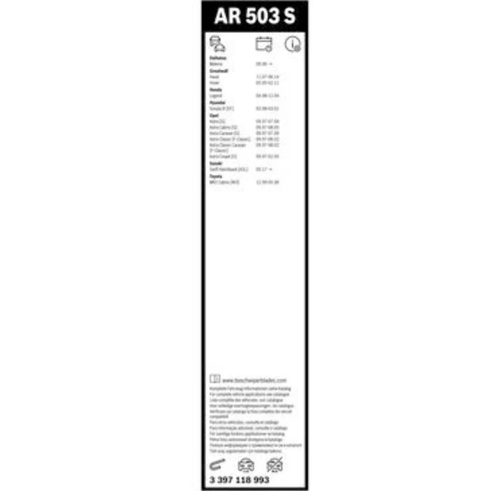 Komplet przednich wycieraczek BOSCH AeroTwin 500 & 475 mm do Suzuki Swift 2017-2026