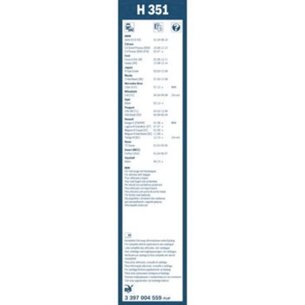 Tylna wycieraczka BOSCH Rear 350 mm do Mazda 3 2003-2010