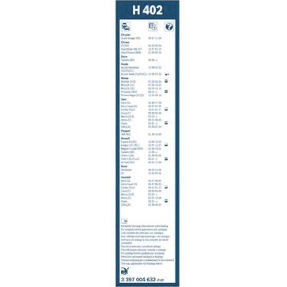 Tylna wycieraczka BOSCH Rear 400 mm do Renault Clio 1 1994-1998
