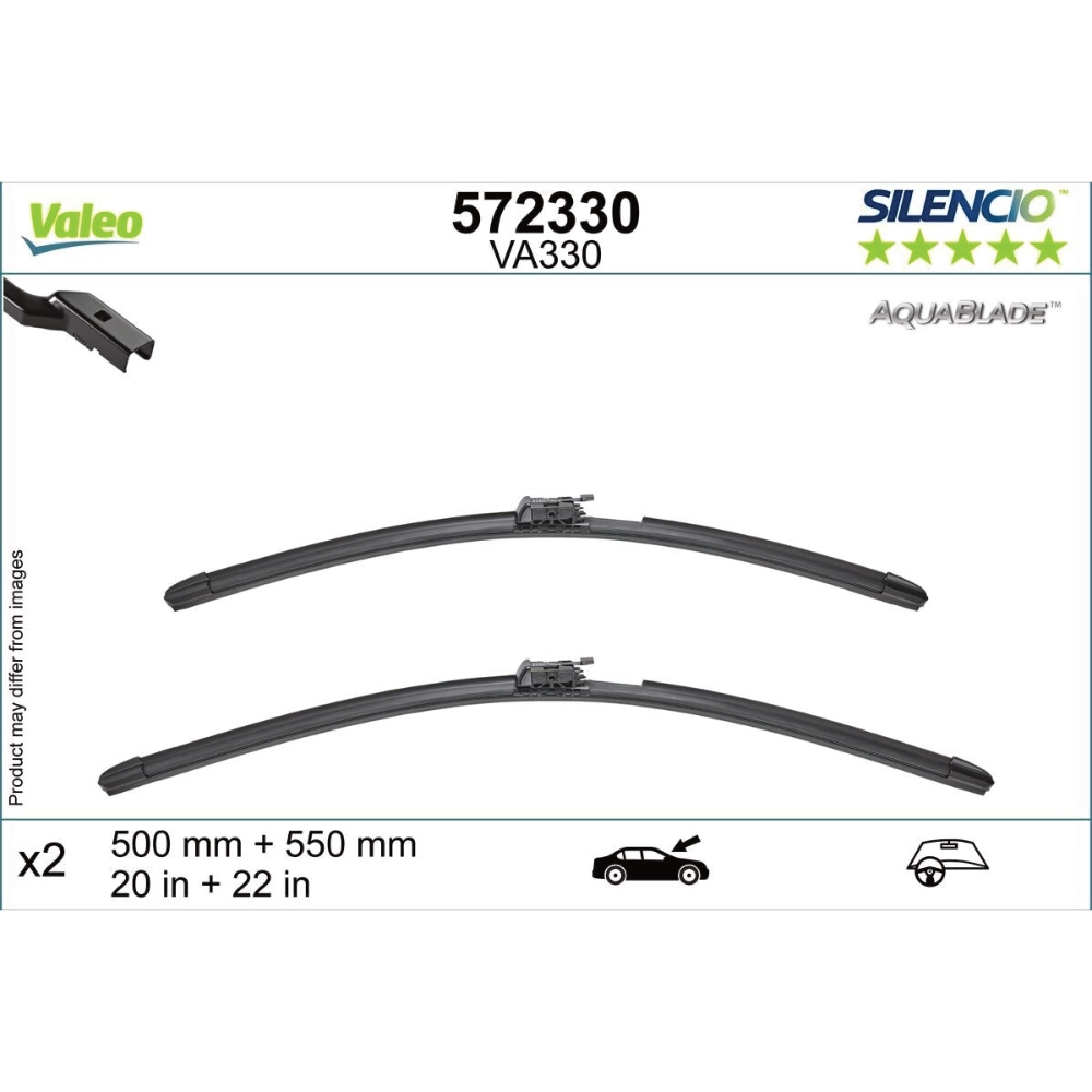 Wiper blades Valeo Aqua Blade for Mercedes SL Class