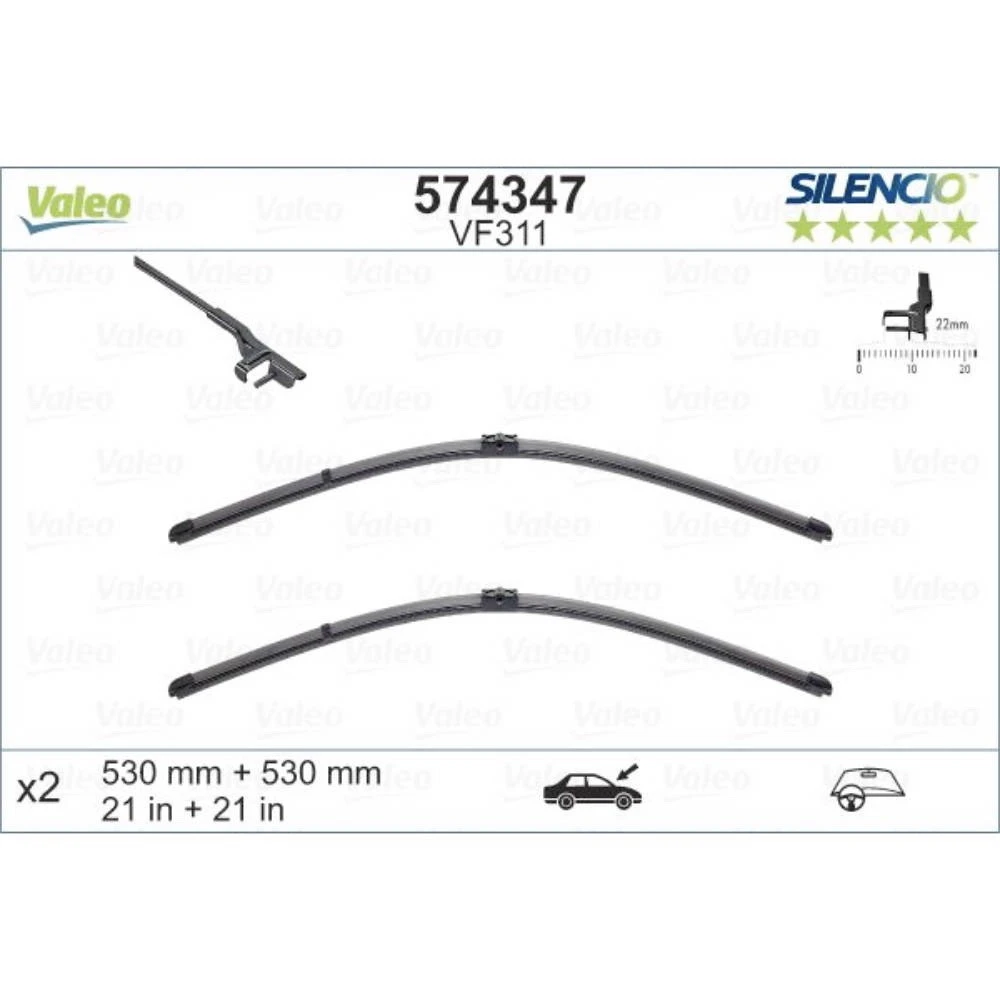 Wycieraczki Valeo Silencio Flat do Audi TT