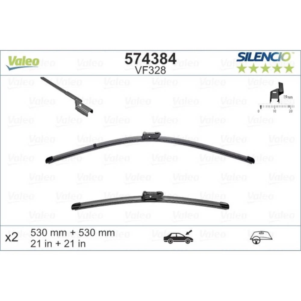 Wycieraczki Valeo Silencio Flat do Skoda Fabia