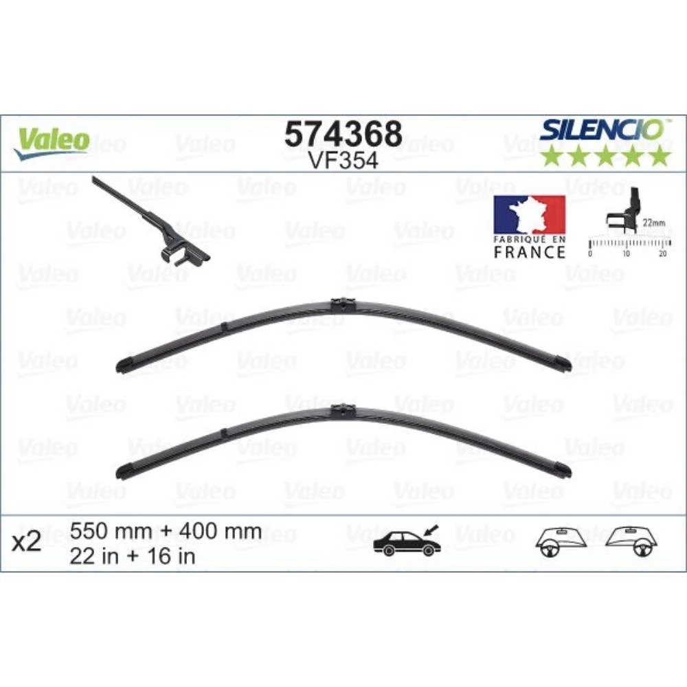 Wycieraczki Valeo Silencio Flat do Alfa Romeo GT