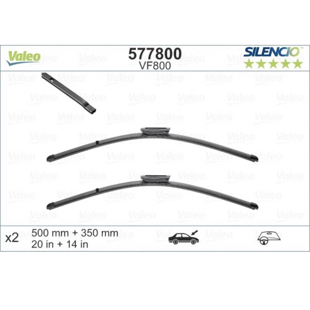Wycieraczki Valeo Silencio Flat do Smart Forfour