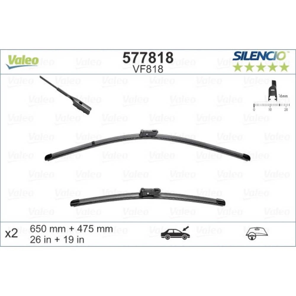 Wycieraczki Valeo Silencio Flat do Lamborghini Urus