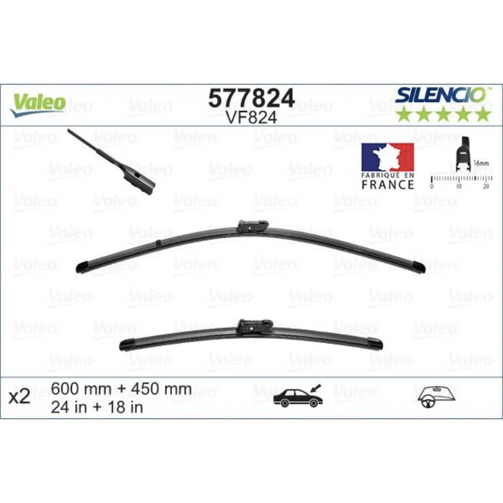 Wycieraczki Valeo Silencio Flat do Smart 3