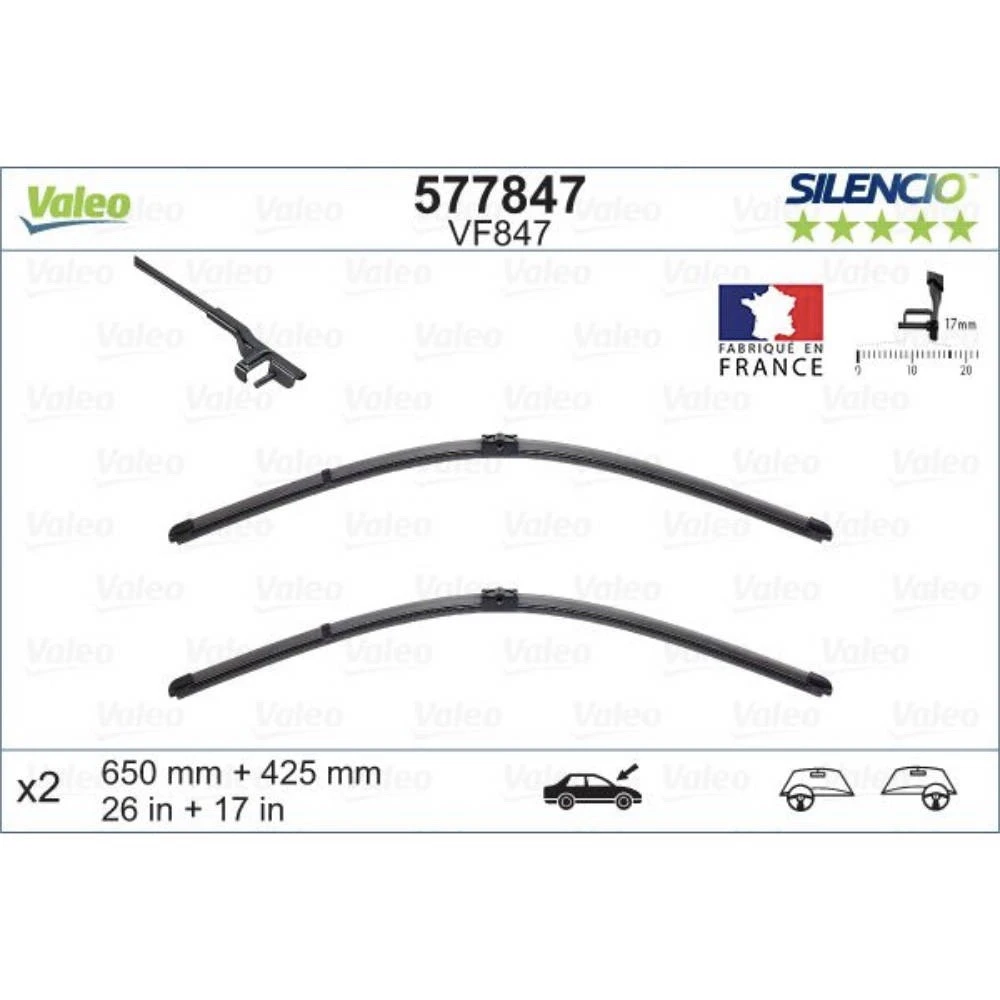 Wycieraczki Valeo Silencio Flat do Rolls-Royce Wraith