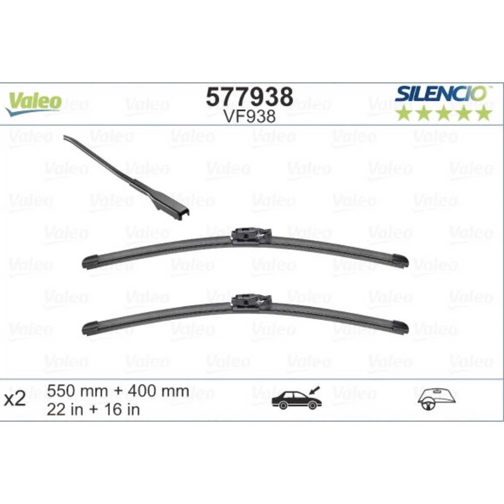 Wycieraczki Valeo Silencio Flat do Renault Dokker