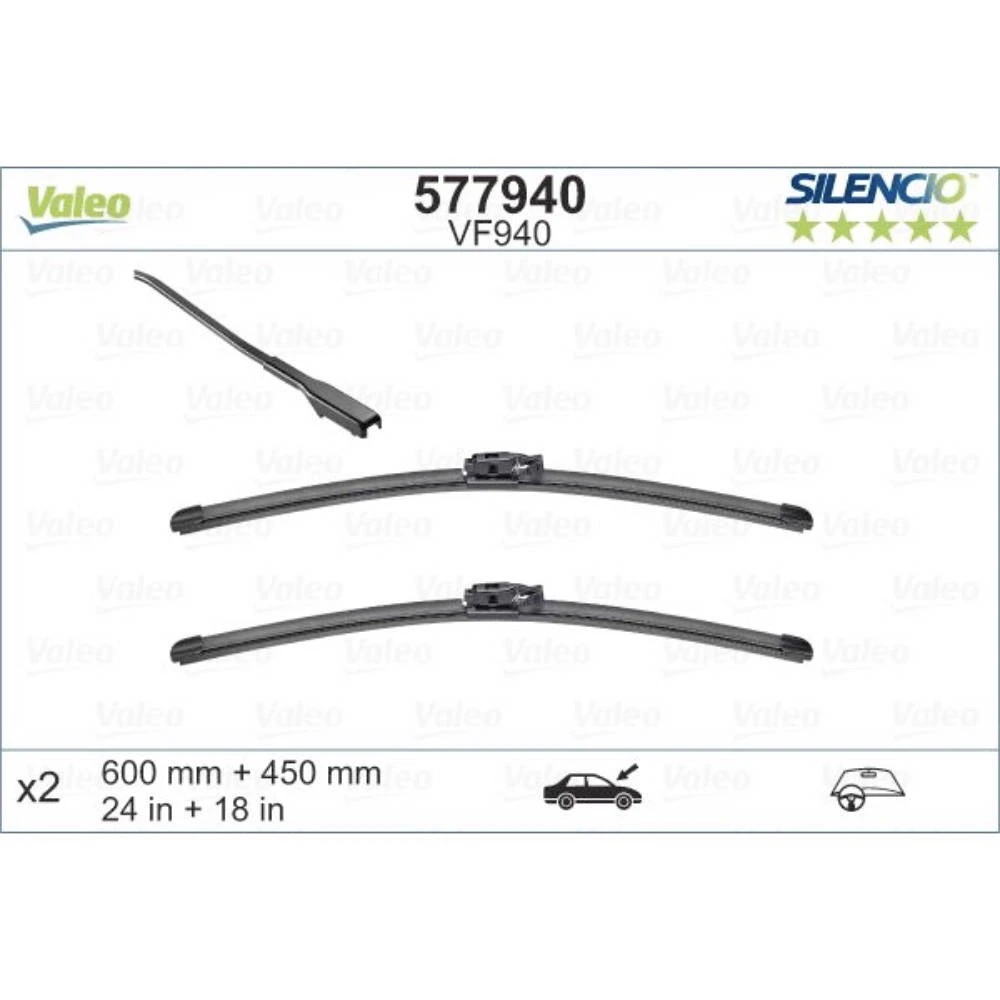 Wycieraczki Valeo Silencio Flat do Renault Duster