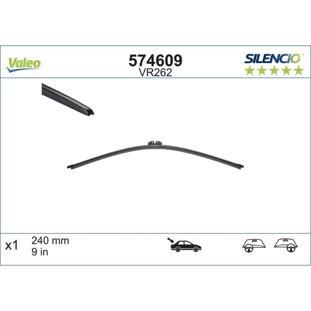 Tylna wycieraczka Valeo Silencio Rear 240 mm do Renault Clio 4 Grandtour 2012-2019