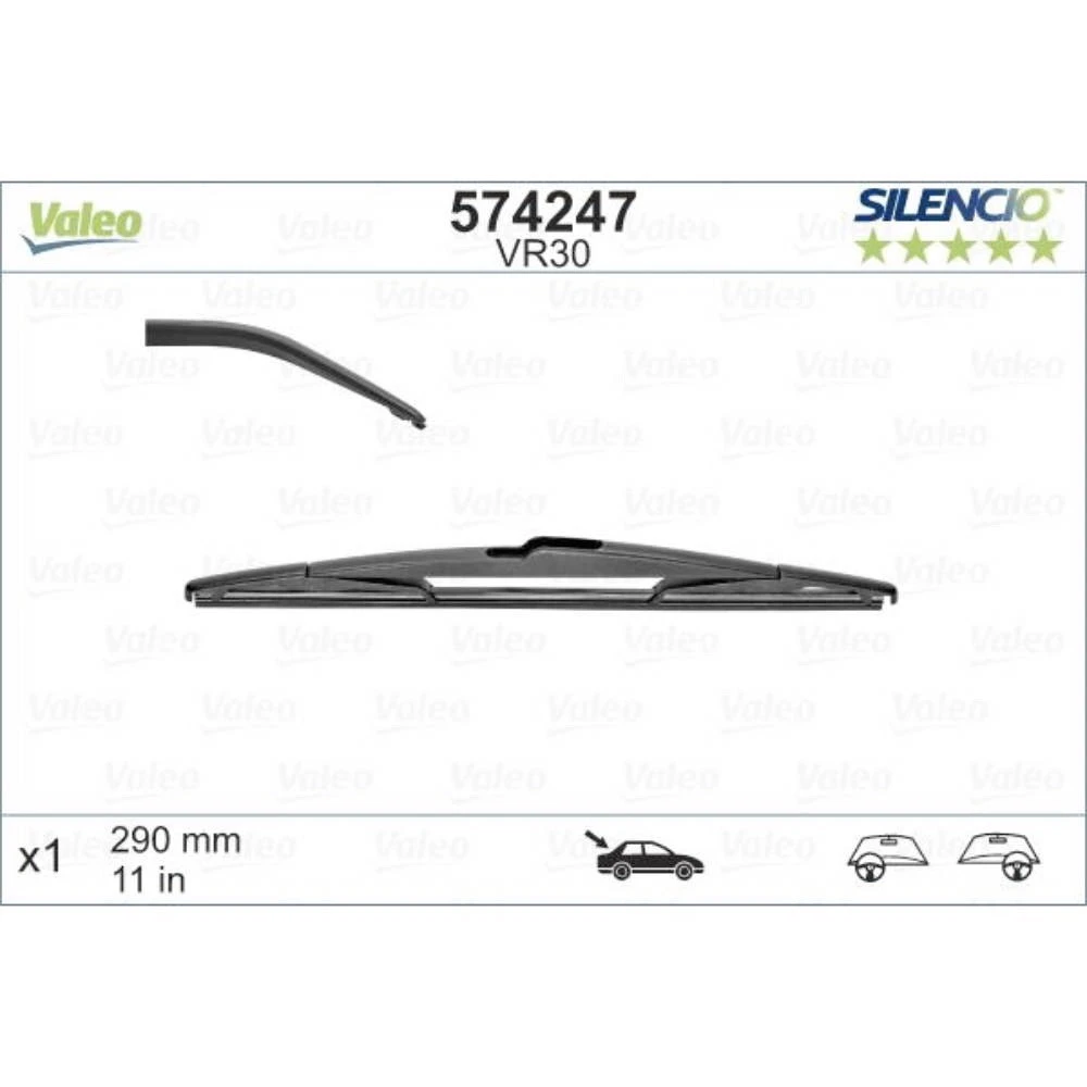 Tylna wycieraczka Valeo Silencio Rear 290 mm do Lancia Delta 3 2008-2014
