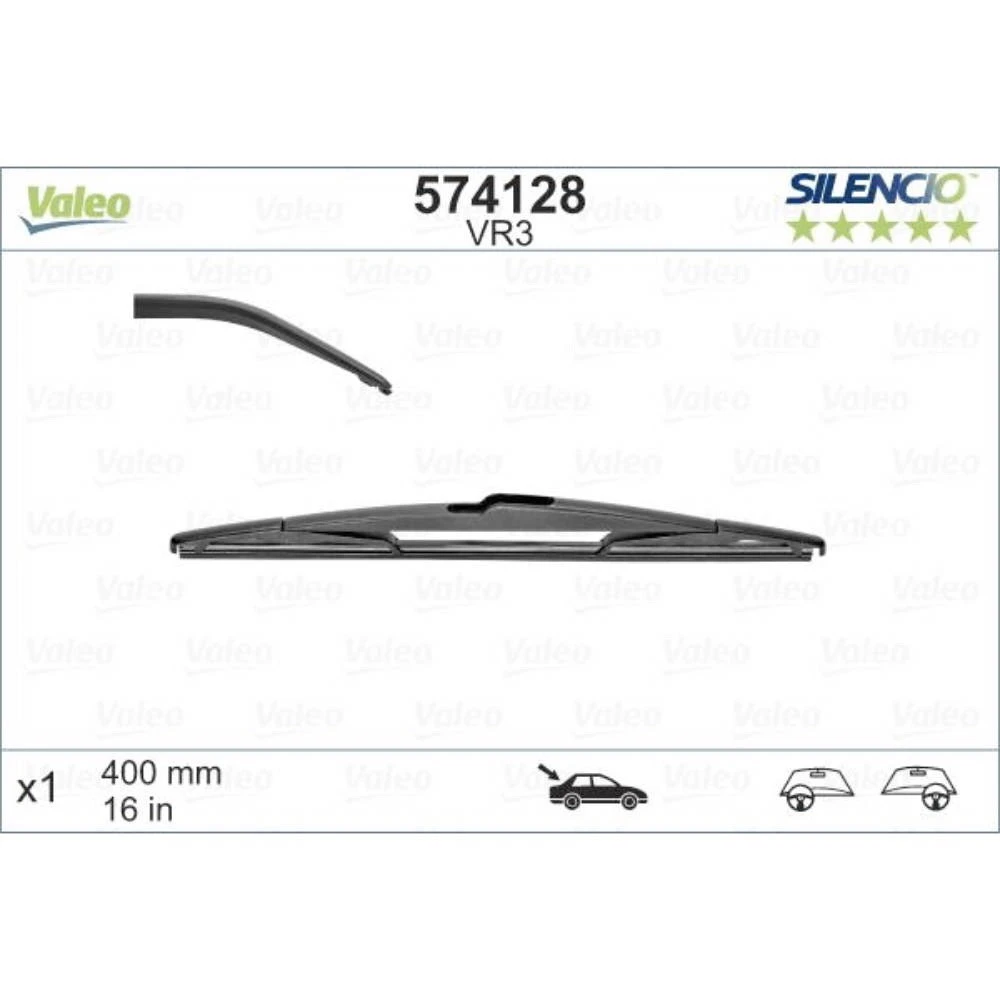 Tylna wycieraczka Valeo Silencio Rear 400 mm do Chrysler Voyager 2008-2009