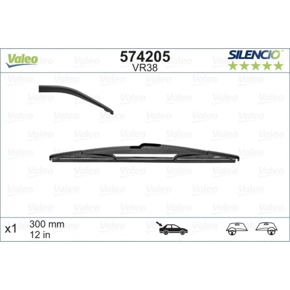 Komplet przednich wycieraczek Valeo Silencio Flat 580 & 530 mm do Land Rover Range Rover Evoque 1 2011-2018
