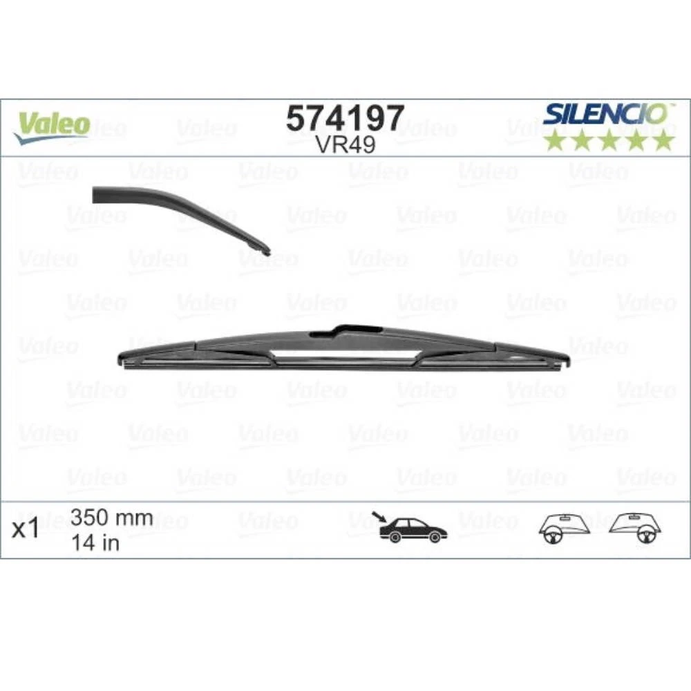Tylna wycieraczka Valeo Silencio Rear 350 mm do Mazda 3 2003-2009
