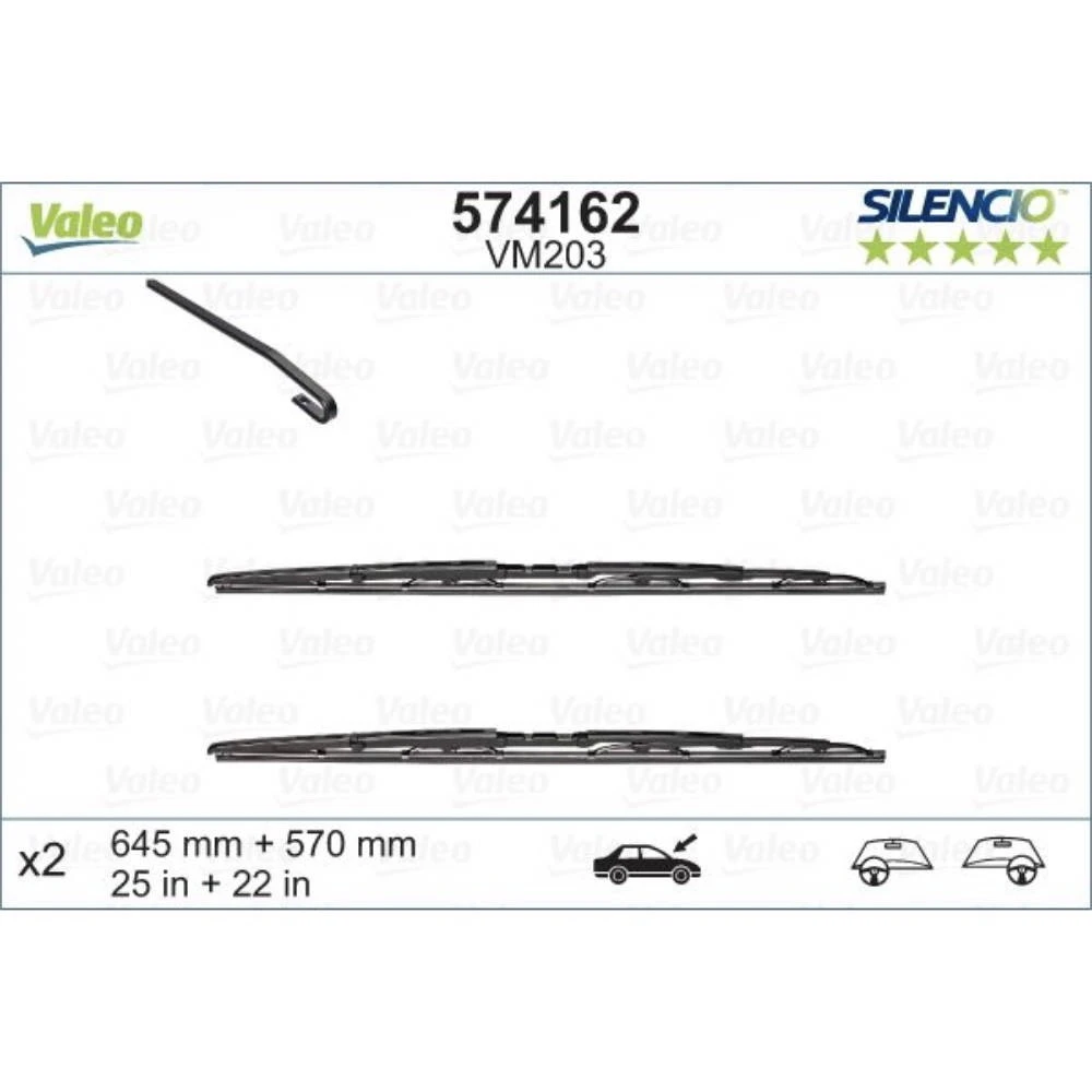 Wycieraczki Valeo Silencio Convertional do BMW Seria 5